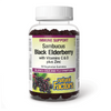Natural Factors Sambucus Black Elderberry  with Vitamins C & D plus Zinc    60 Vegetarian Gummies