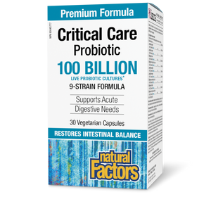 Natural Factors Critical Care Probiotic   100 Billion Live Probiotic Cultures  30 Vegetarian Capsules