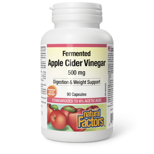 Natural Factors Fermented Apple Cider Vinegar  500 mg  90 Capsules