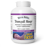 Natural Factors Tranquil Sleep   120 Chewable Tablets Tropical Fruit Flavour