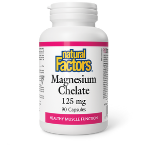 Natural Factors Magnesium Chelate  125 mg  90 Capsules