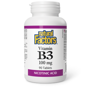 Natural Factors Vitamin B3  100 mg  90 Tablets