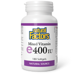 Natural Factors Mixed Vitamin E Natural Source  400 IU  180 Softgels
