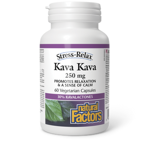 Natural Factors Kava Kava  250 mg  60 Vegetarian Capsules
