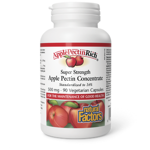 Natural Factors ApplePectinRich® Super Strength Apple Pectin Concentrate  500 mg  90 Vegetarian Capsules