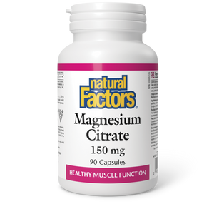 Natural Factors Magnesium Citrate  150 mg  90 Capsules