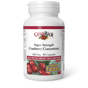 Natural Factors CranRich® Super Strength Cranberry Concentrate  500 mg  90 Capsules