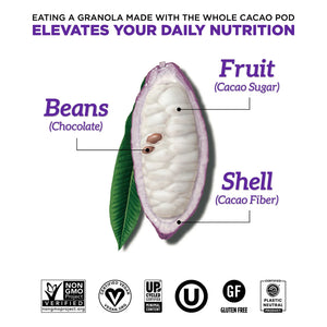 GRANOLA CACAO WHOLE 226G PEANUT BUTTER BANANA BLUE STRIPES