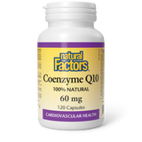 Natural Factors Coenzyme Q10 100% Natural  60 mg  120 Capsules
