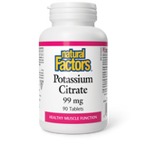 Natural Factors Potassium Citrate  99 mg  90 Tablets