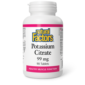 Natural Factors Potassium Citrate  99 mg  90 Tablets