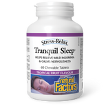 Natural Factors Tranquil Sleep   60 Chewable Tablets Tropical Fruit Flavour