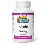 Natural Factors Biotin  300 mcg  90 Tablets