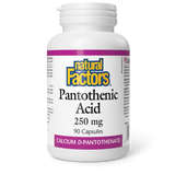 Natural Factors Pantothenic Acid  250 mg  90 Capsules