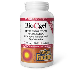 Natural Factors BioCgel® High Absorption Ascorbate C  500 mg  210 Softgels