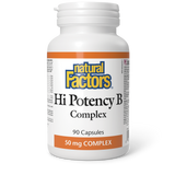 Natural Factors Hi Potency B Complex  50 mg  90 Capsules