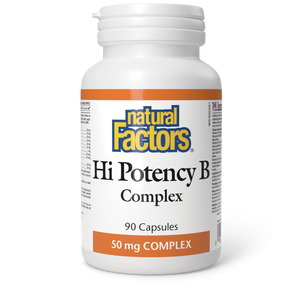 Natural Factors Hi Potency B Complex  50 mg  90 Capsules