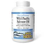 Natural Factors Wild Pacific Salmon Oil  RICH IN ASTAXANTHIN    1000 mg  180 Softgels