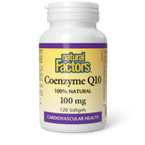 Natural Factors Coenzyme Q10  100% Natural   100 mg  120 Softgels