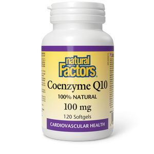 Natural Factors Coenzyme Q10  100% Natural   100 mg  120 Softgels