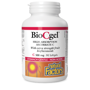 Natural Factors BioCgel® High Absorption Ascorbate C  500 mg  90 Softgels