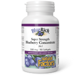 Natural Factors BlueRich® Super Strength Blueberry Concentrate  500 mg  90 Softgels