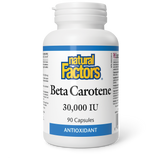 Natural Factors Beta Carotene  30,000 IU  90 Capsules