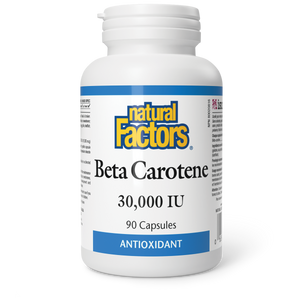 Natural Factors Beta Carotene  30,000 IU  90 Capsules