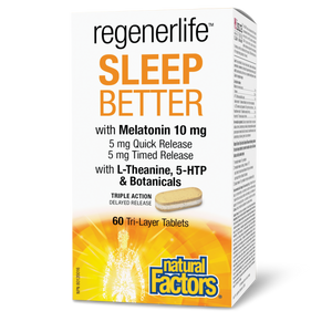 Natural Factors Sleep Better   60 Tri-Layer Tablets