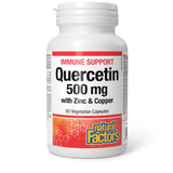 Natural Factors Quercetin  with Zinc & Copper   500 mg  60 Vegetarian Capsules