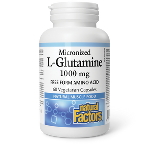 Natural Factors Micronized L-Glutamine  1000 mg  60 Vegetarian Capsules