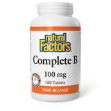 Natural Factors Complete B  Timed Release   100 mg  180 Tablets