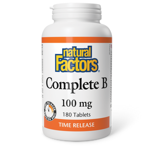 Natural Factors Complete B  Timed Release   100 mg  180 Tablets