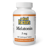 Natural Factors Melatonin   3 mg  180 Sublingual Tablets Peppermint