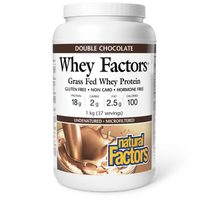 Natural Factors Whey Factors®   1 kg Powder Double Chocolate