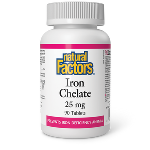Natural Factors Iron Chelate   25 mg  90 Tablets
