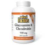 Natural Factors Glucosamine & Chondroitin Sulfate  900 mg  240 Capsules