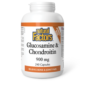 Natural Factors Glucosamine & Chondroitin Sulfate  900 mg  240 Capsules