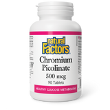 Natural Factors Chromium Picolinate  500 mcg  90 Tablets