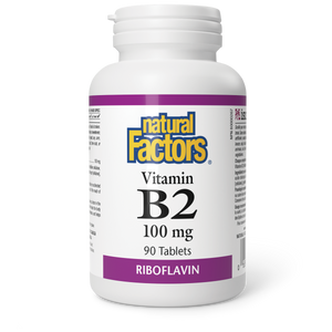Natural Factors Vitamin B2  100 mg  90 Tablets
