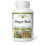 Natural Factors Ginger Root  1200 mg  90 Vegetarian Capsules