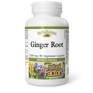 Natural Factors Ginger Root  1200 mg  90 Vegetarian Capsules