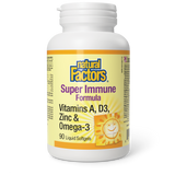 Natural Factors Super Immune Formula  Vitamins A, D3, Zinc & Omega-3    90 Liquid Softgels