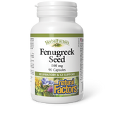 Natural Factors Fenugreek Seed  500 mg  90 Capsules