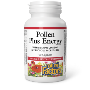 Natural Factors Pollen Plus Energy   90 Capsules