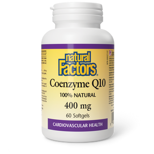 Natural Factors Coenzyme Q10  400 mg  60 Softgels