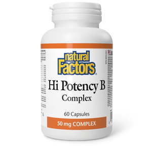 Natural Factors Hi Potency B Complex  50 mg  60 Capsules