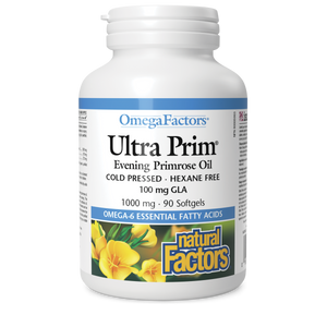 Natural Factors Ultra Prim Evening Primrose Oil  1000 mg  90 Softgels