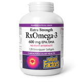 Natural Factors RxOmega-3  Extra Strength  600 mg  120 Enteripure® Softgels