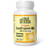 Natural Factors Vegan SunVitamin D3  1000 IU  180 Vegetarian Capsules